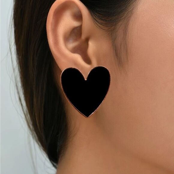 5 for $25 BLACK HEART 🖤 EARRINGS - Picture 3 of 5